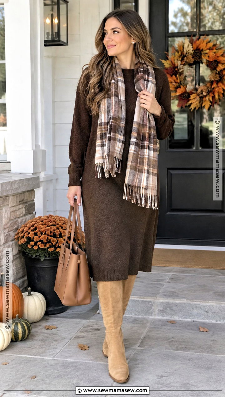 Postpartum Thanksgiving Sweater Dress Outfit - 15 thanksgiving outfit postpartum ideas