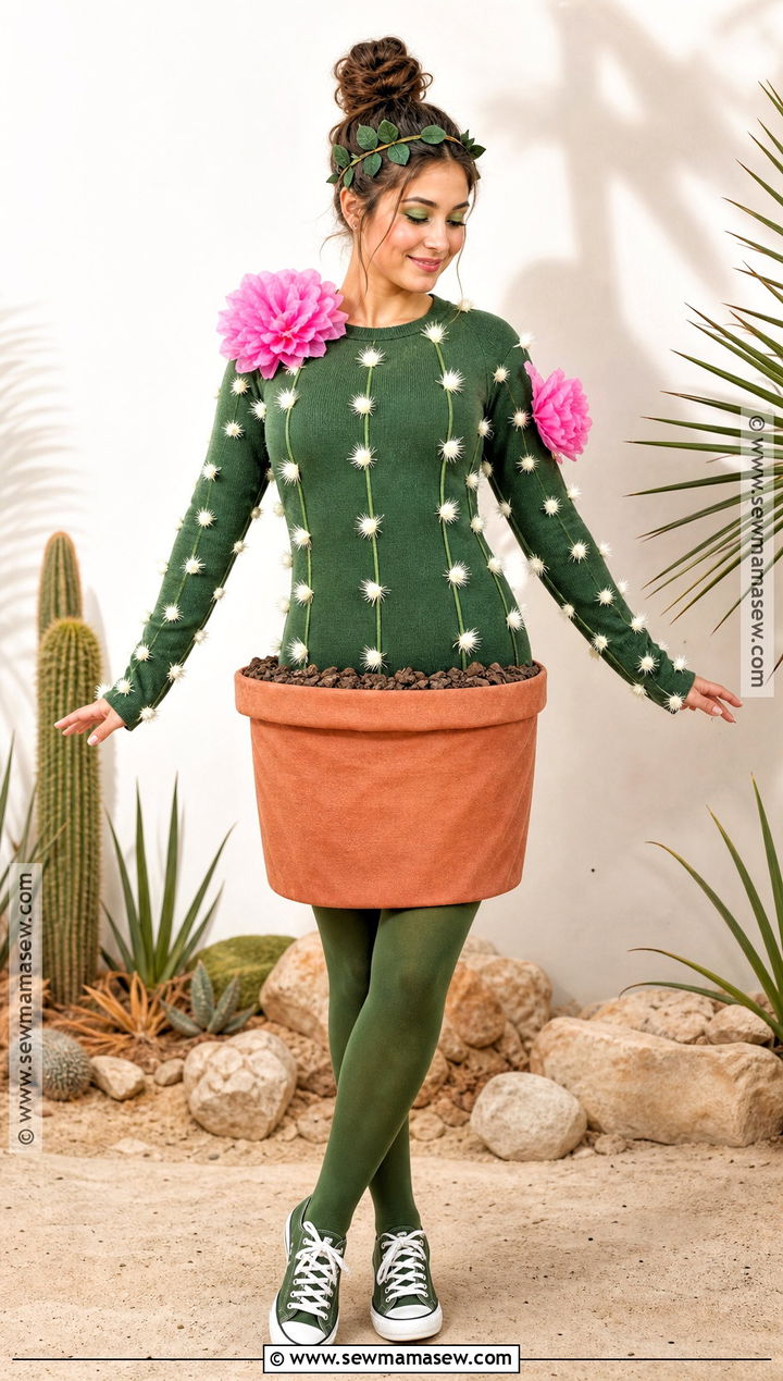 Potted Cactus Costume - 35 homemade costume ideas for women