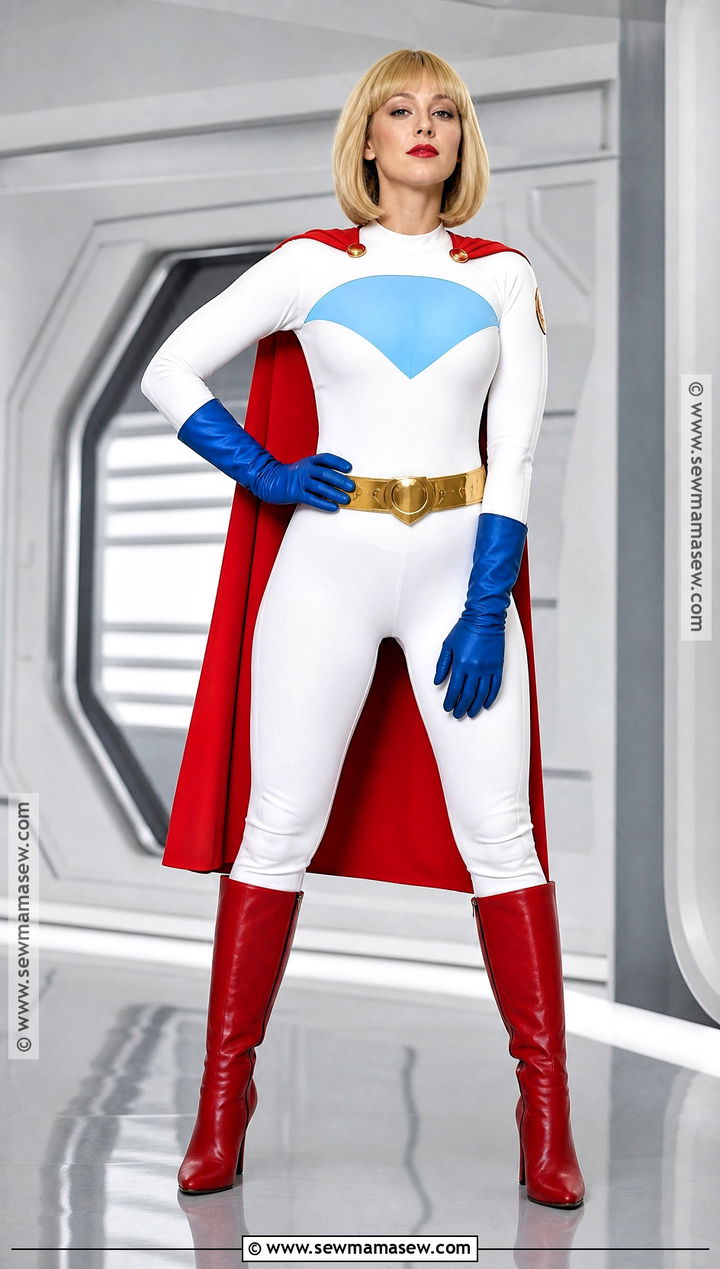 Power Girl Costume With White Bodysuit - 30 dc costumes for females