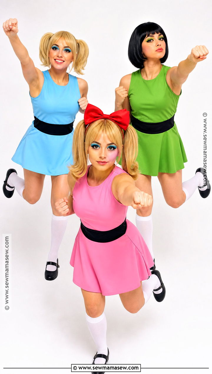 Powerpuff Girls Costume - 30 3 girls halloween costumes