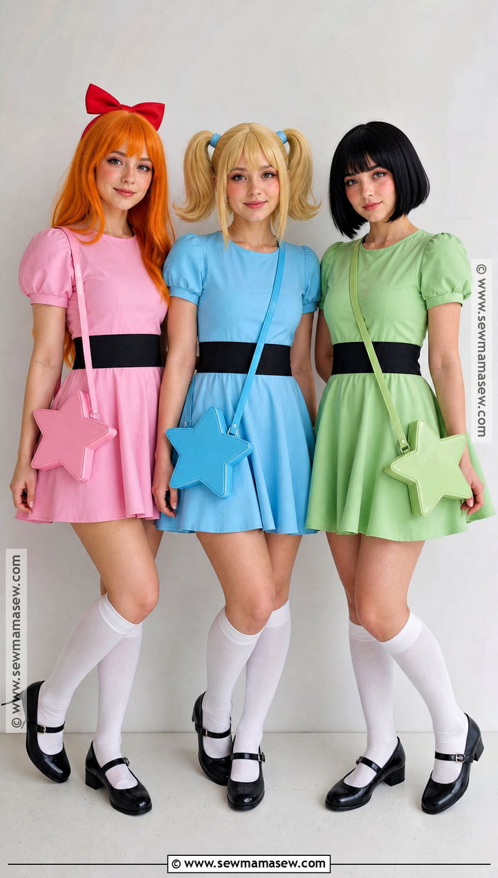 Powerpuff Girls Group Costume - 40 90s costume ideas