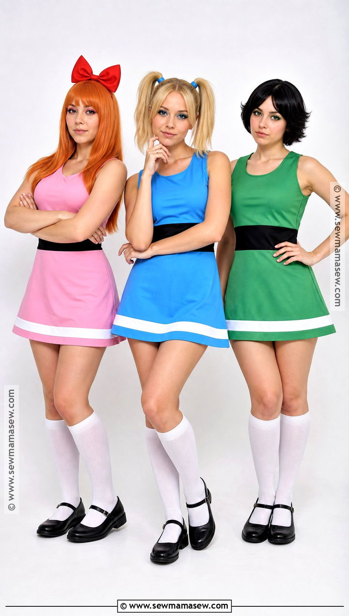 Powerpuff Girls Trio Costume - 30 3 people costumes