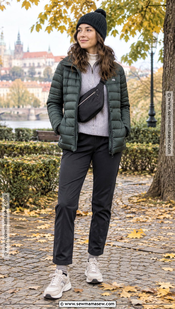 Prague October Puffer Jacket Outfit - 15 prague in october outfits