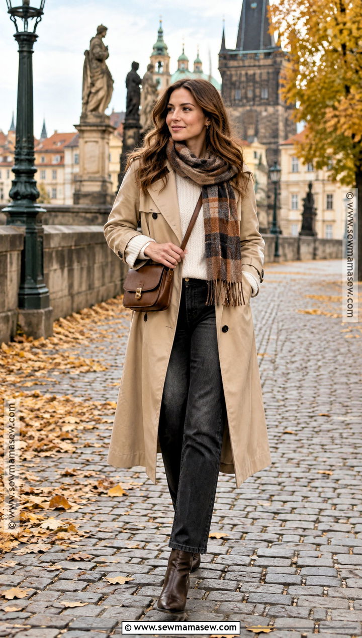 Prague October Trench Coat Outfit - 15 prague in october outfits
