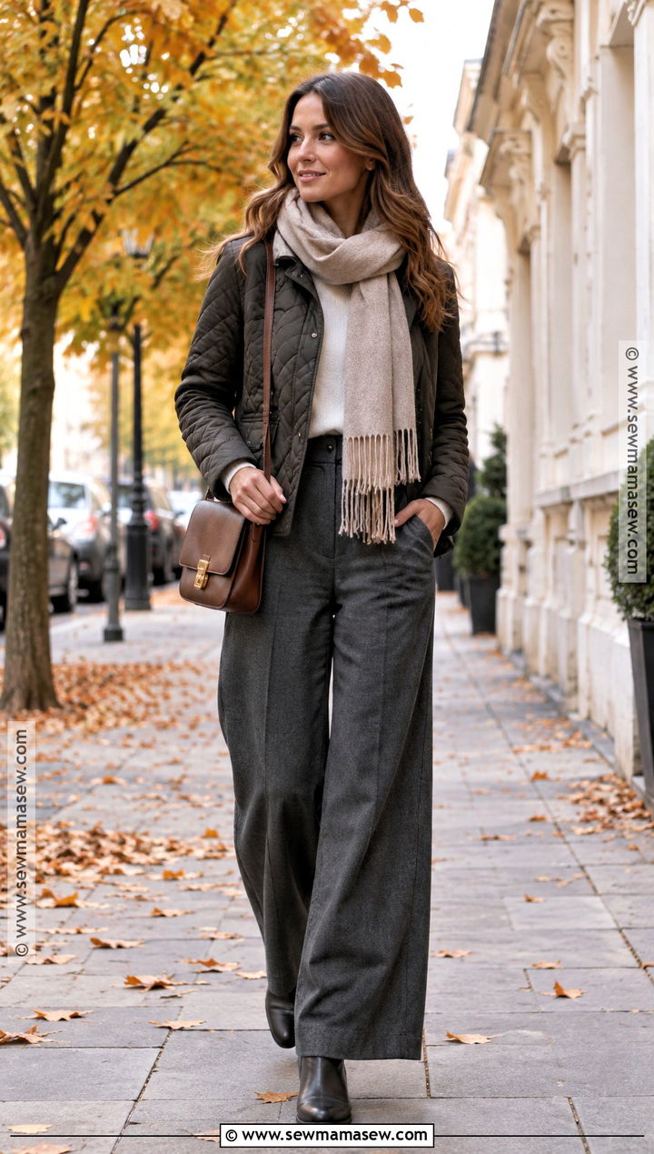 Prague October Wide Leg Pants Outfit - 15 prague in october outfits