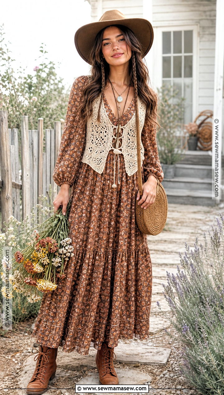Prairie Dress Hippie Costume - 30 hippie outfits 70s costume