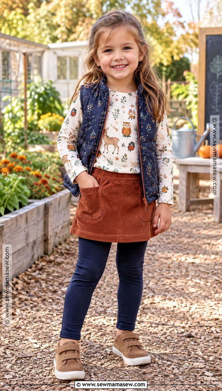 Pre K Girl Corduroy Skirt And T Shirt Outfit - 20 Pre K Outfits Girls Back To School