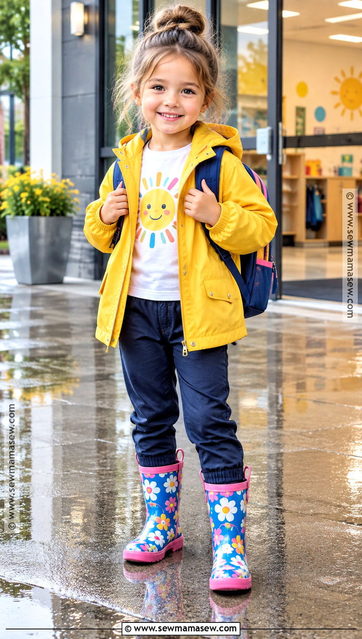 Pre K Girl Rain Jacket And Joggers Outfit - 20 Pre K Outfits Girls Back To School