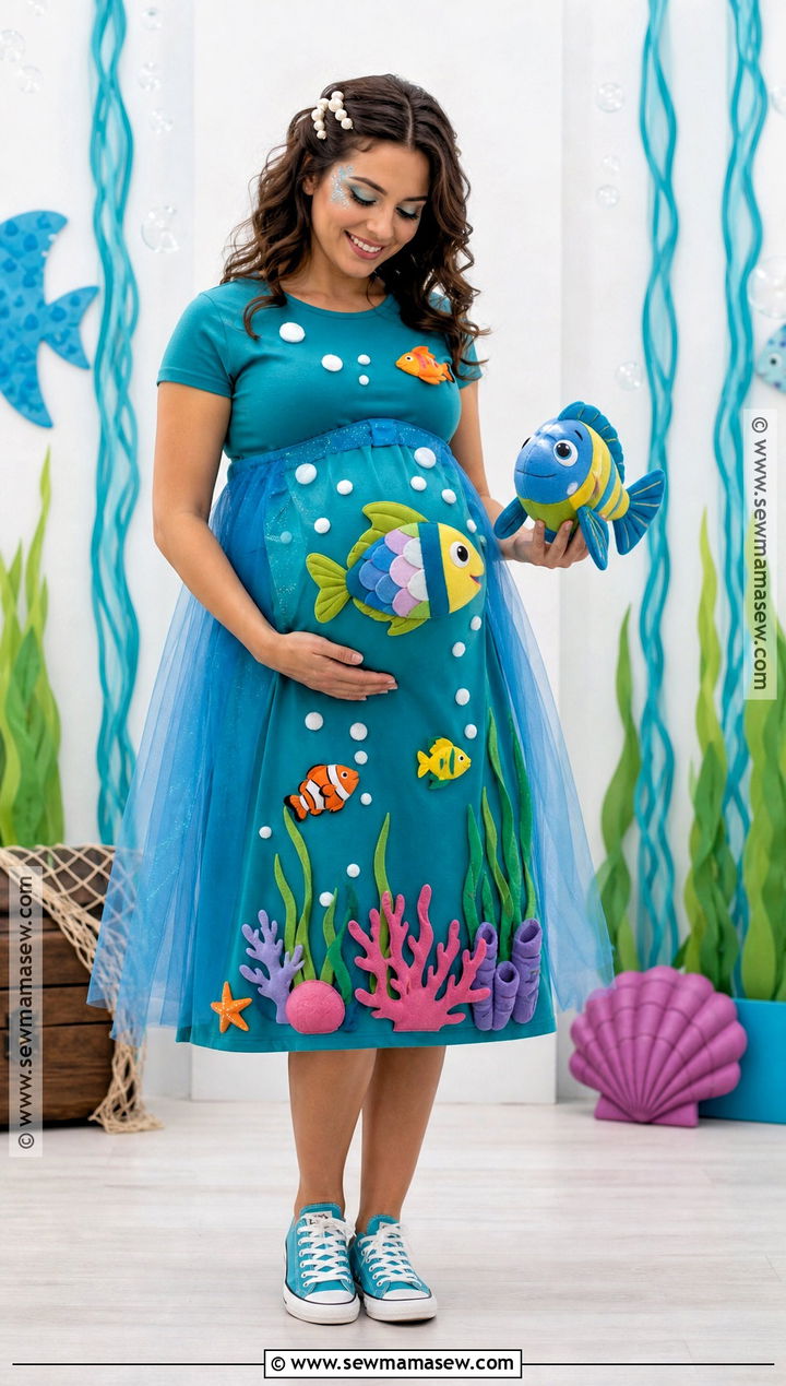 Pregnant Aquarium Costume - 30 halloween costumes for pregnant for women