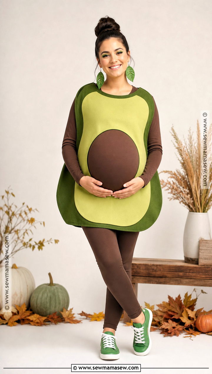 Pregnant Avocado Costume - 45 pregnant halloween costumes