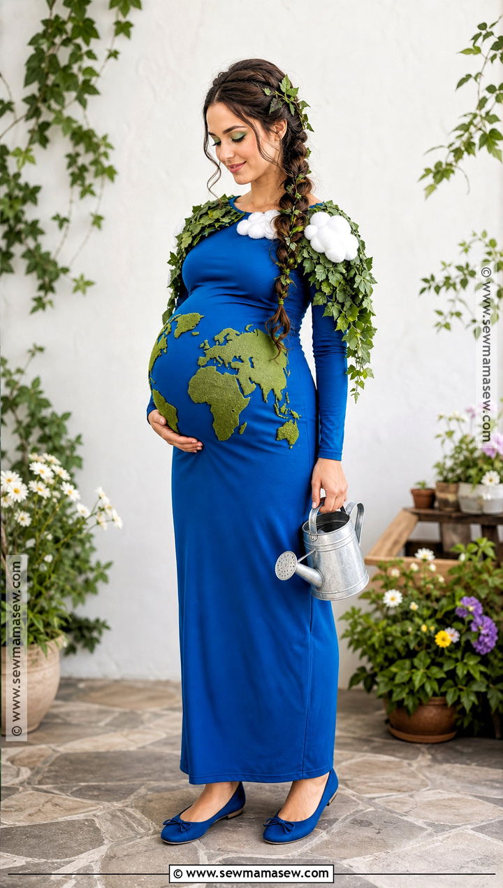 Pregnant Earth Costume - 30 halloween costumes for pregnant for women