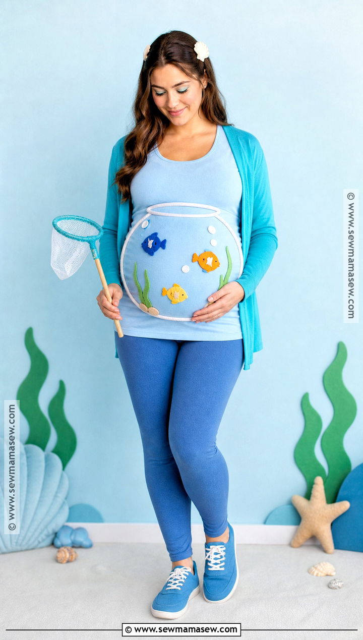 Pregnant Fishbowl Costume - 35 halloween costumes pregnant for women