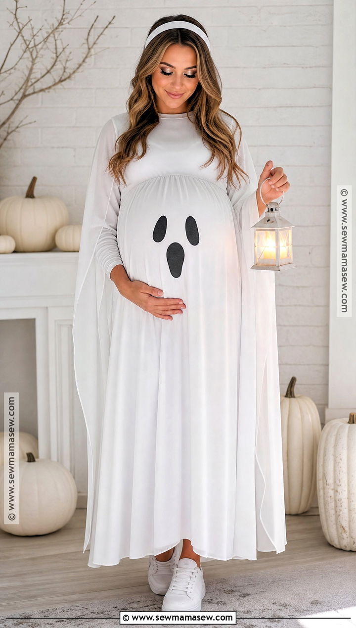 Pregnant Ghost Costume - 45 pregnant halloween costumes