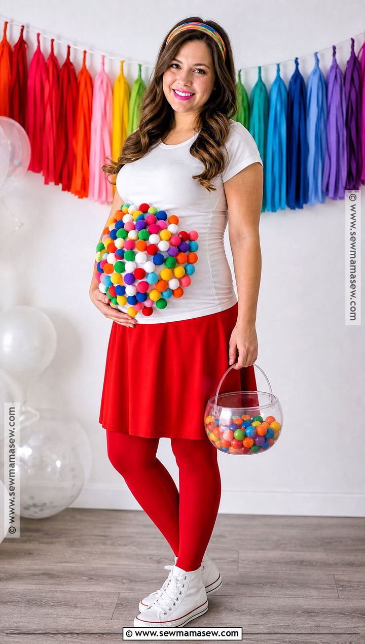 Pregnant Gumball Machine Costume - 35 halloween costumes pregnant for women