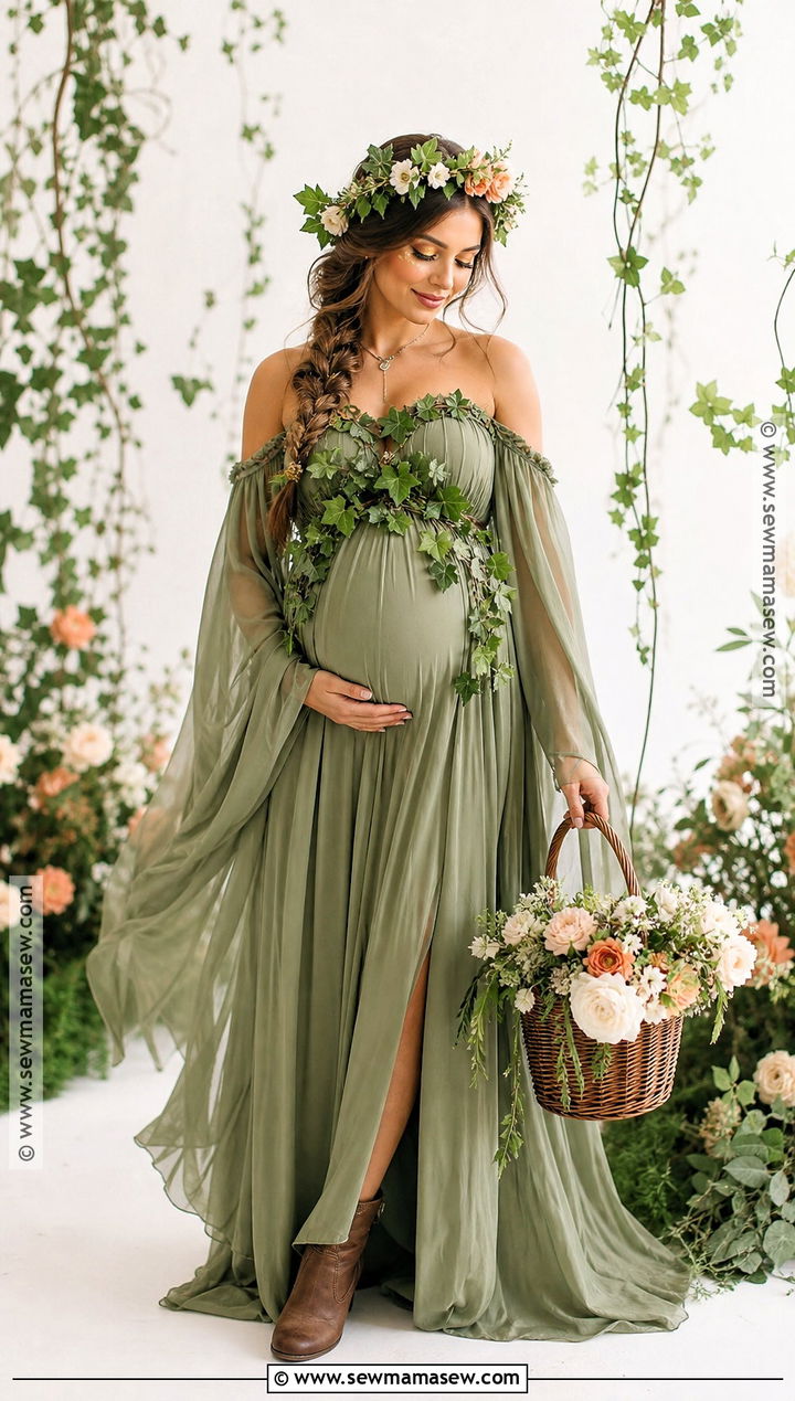 Pregnant Mother Nature Costume - 45 pregnant halloween costumes