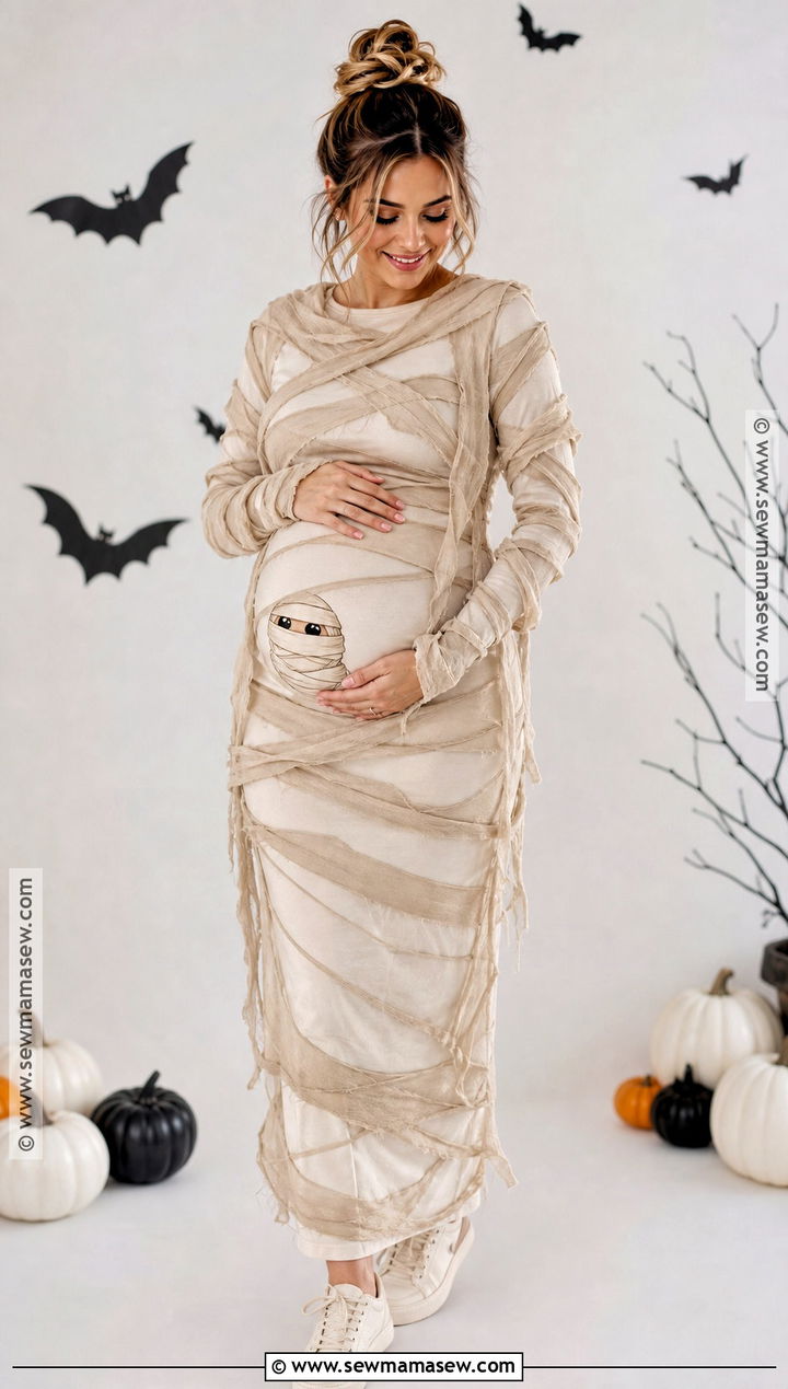 Pregnant Mummy Costume - 45 pregnant halloween costumes