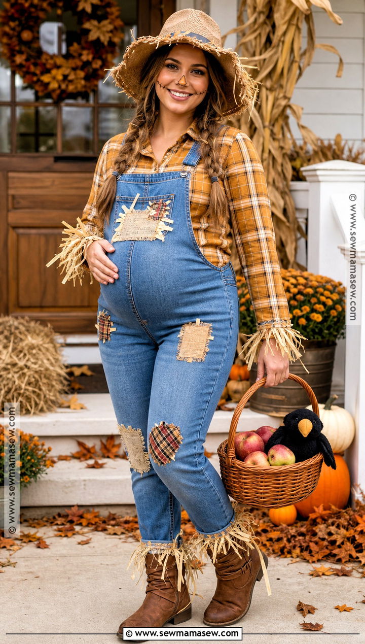 Pregnant Scarecrow Costume - 30 halloween costumes for pregnant for women