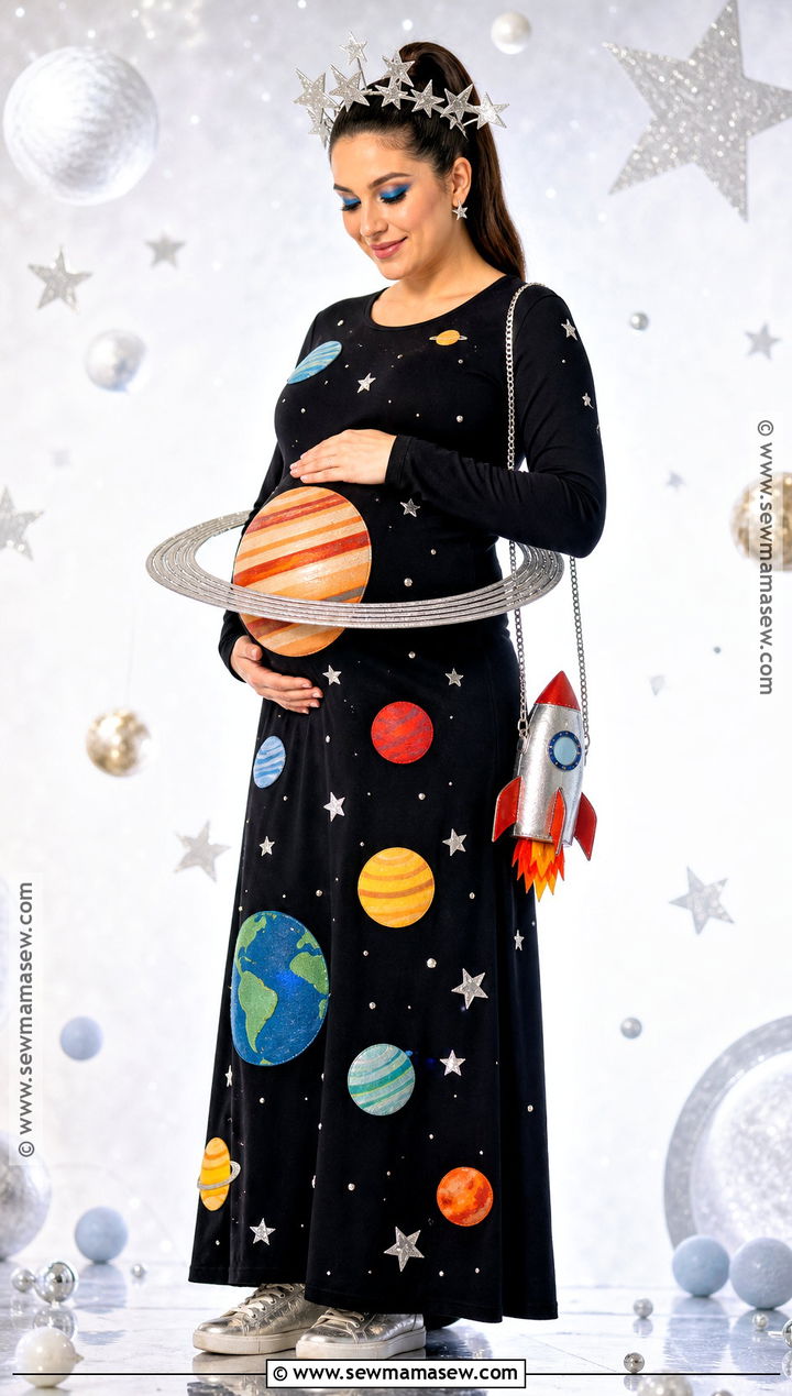 Pregnant Solar System Costume - 45 pregnant halloween costumes