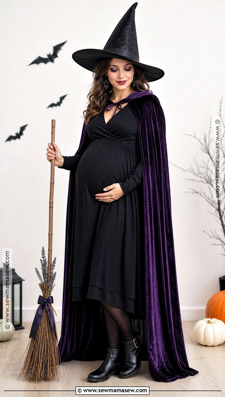 Pregnant Witch Costume - 30 halloween costumes for pregnant for women