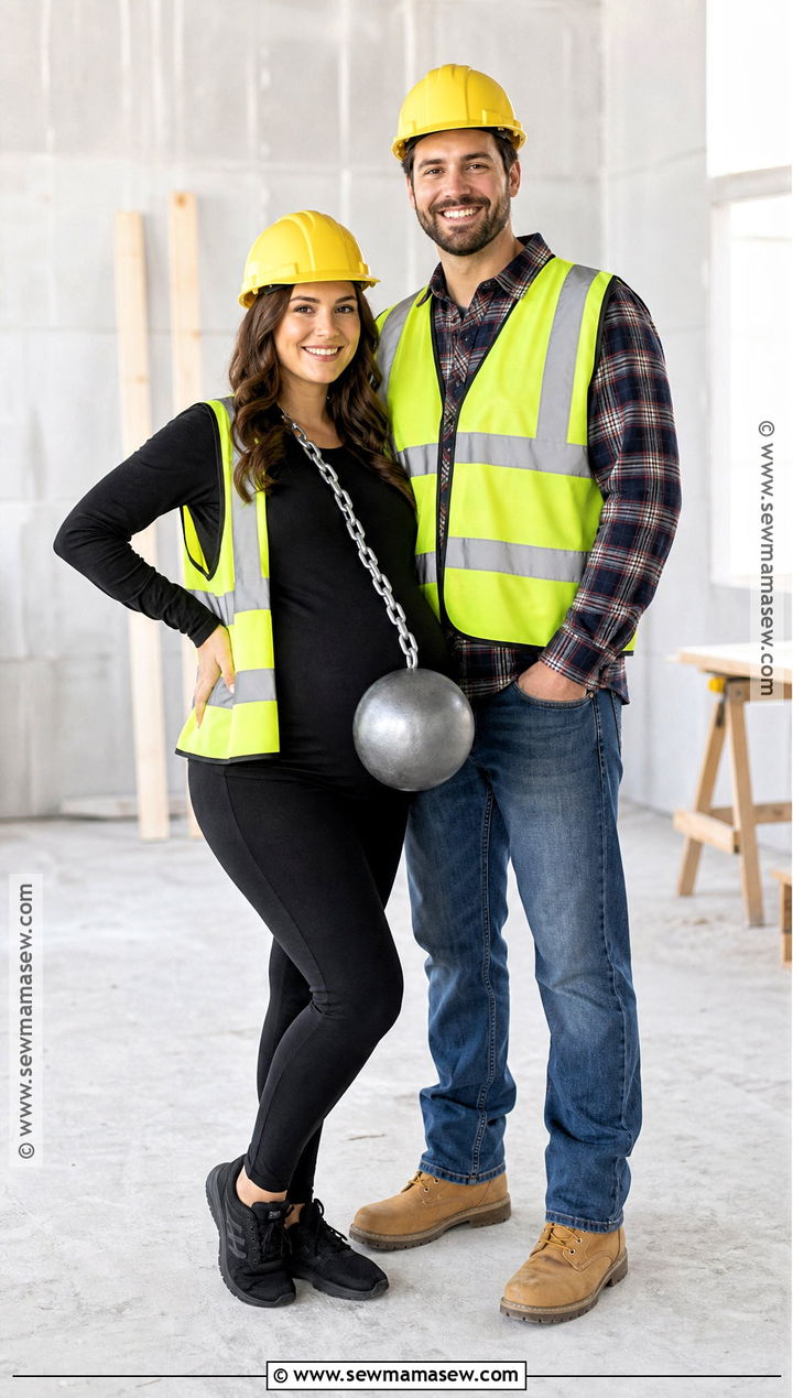 Pregnant Wrecking Ball Couple Costume - 45 pregnant halloween costumes