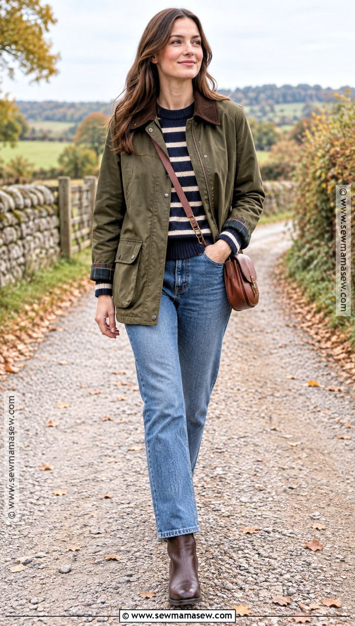 Preppy Barn Jacket And Jeans Outfit - 15 Preppy Chic Fall Outfits