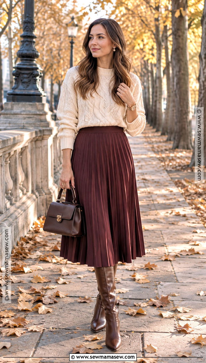Preppy Cable Knit Sweater Outfit - 15 Preppy Chic Fall Outfits