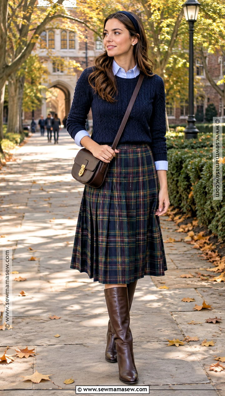 Preppy Fall Outfit - 20 fall clothing aesthetic ideas