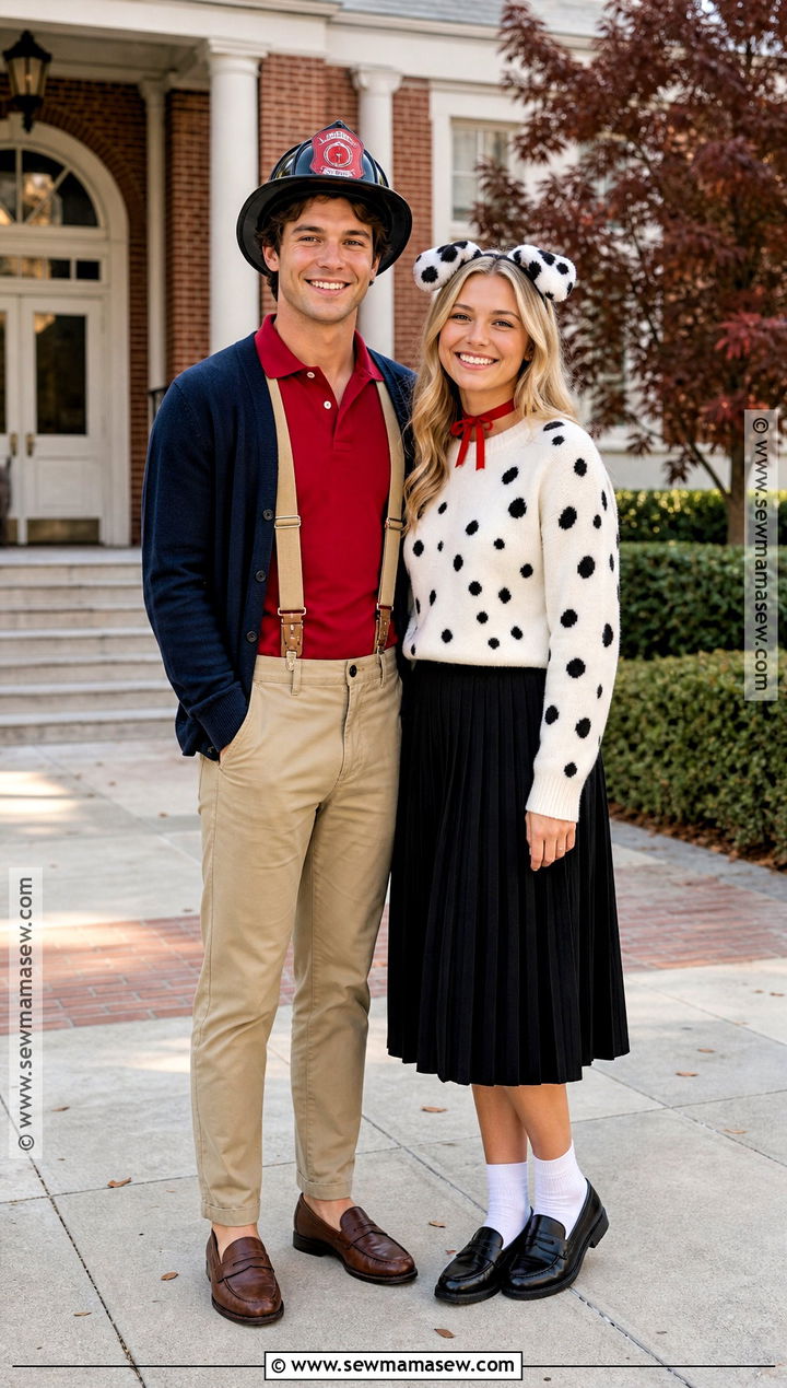 Preppy Fireman And Dalmatian Costume - 30 Fireman And Dalmatian Costume Ideas for Couples