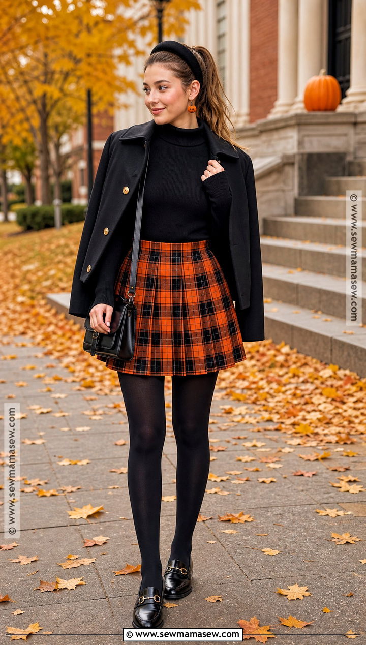 Preppy Halloween Plaid Outfit - 30 Outfits For Halloween