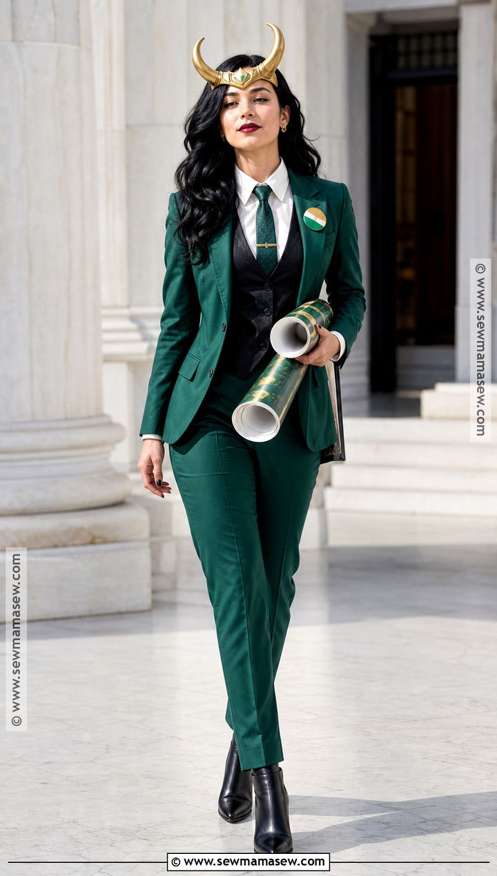 President Lady Loki Cosplay With Green Suit - 30 lady loki cosplay ideas