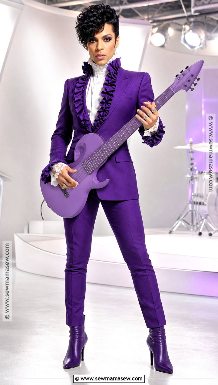 Prince Costume With Purple Suit - 40 curly hair halloween costume ideas