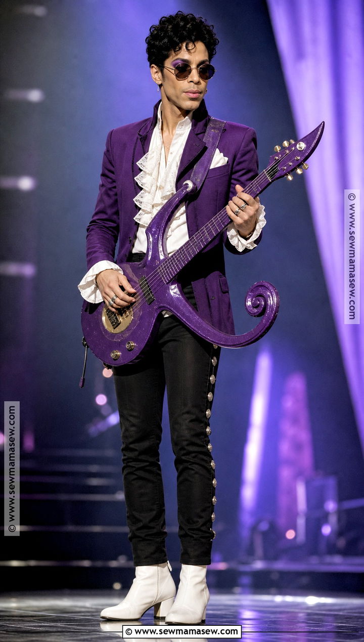 Prince Purple Stage Costume With Curly Hair - 35 halloween costumes curly hair