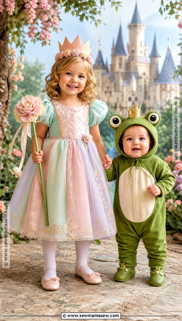 Princess And Baby Frog Sister Costumes - 30 sister halloween costumes toddler for babies