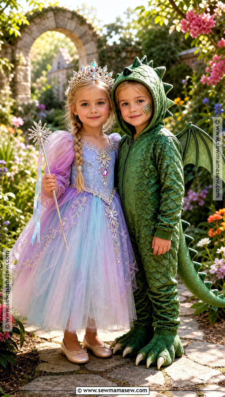 Princess And Dragon Twin Costume - 30 Twin Costume Ideas