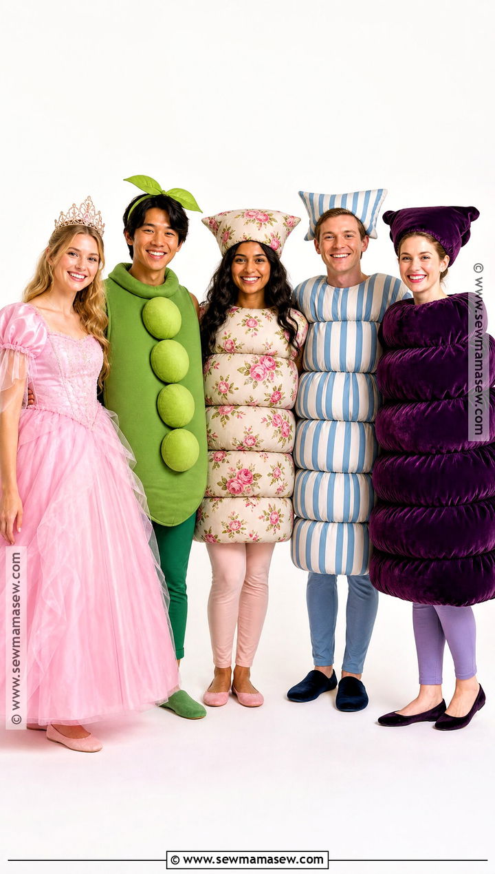 Princess And The Pea Group Costume - 30 princess and the pea halloween costume ideas