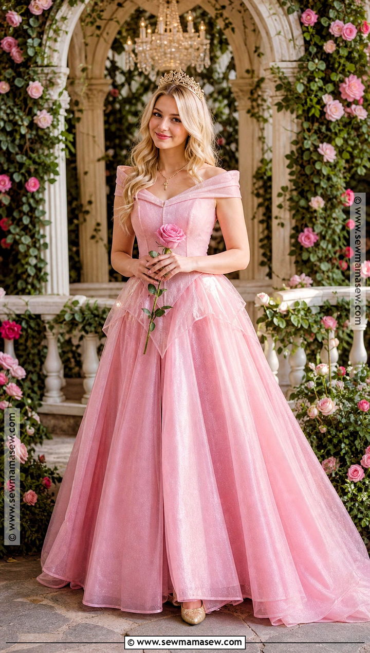 Princess Aurora Costume With Pink Dress - 30 Disney Characters Dress Up Ideas