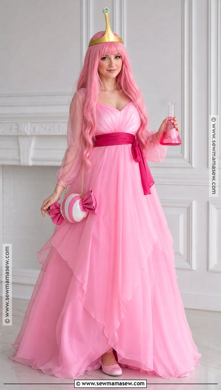 Princess Bubblegum Costume With Pink Gown - 30 Cartoon Network Costumes