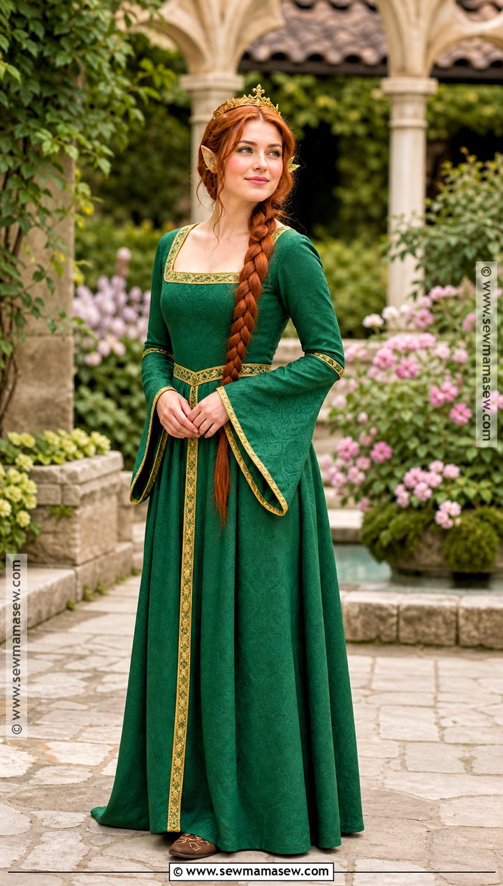 Princess Fiona Costume With Green Dress - 40 red hair costume ideas