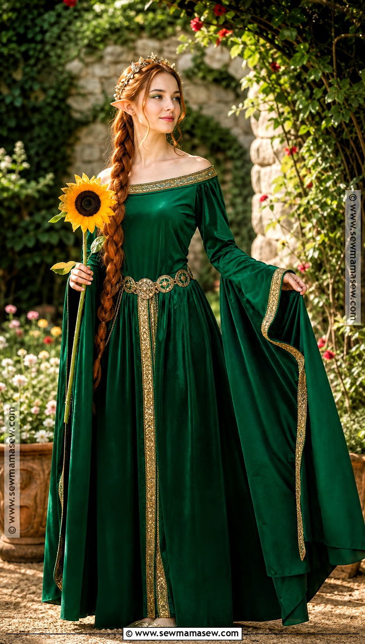 Princess Fiona Costume With Green Gown - 30 ginger hair costume ideas
