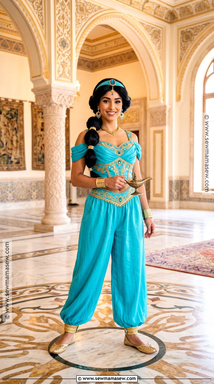 Princess Jasmine Costume With Black Bubble Ponytail - 35 black hair costume ideas
