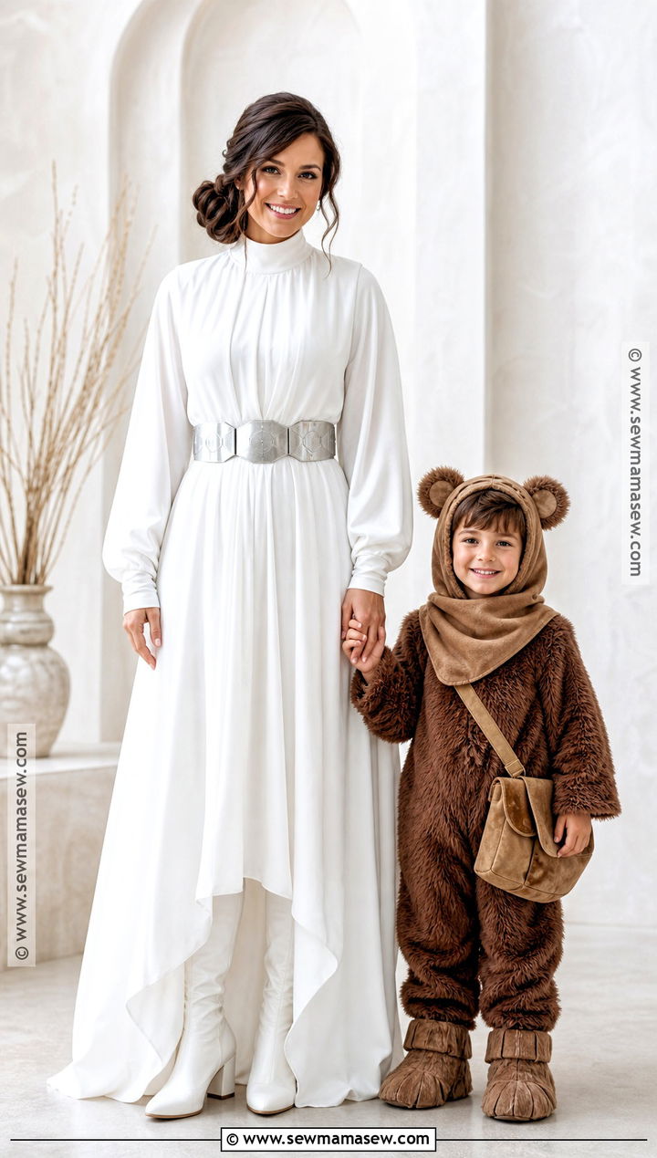 Princess Leia And Ewok Costume - 30 mommy and son halloween costumes