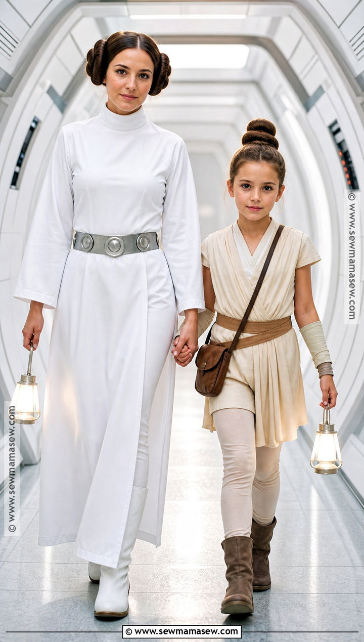 Princess Leia And Rey Costume - 30 mom daughter halloween costumes