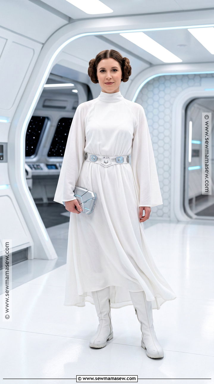 Princess Leia Costume With White Hooded Dress - 35 Princess Costume Ideas