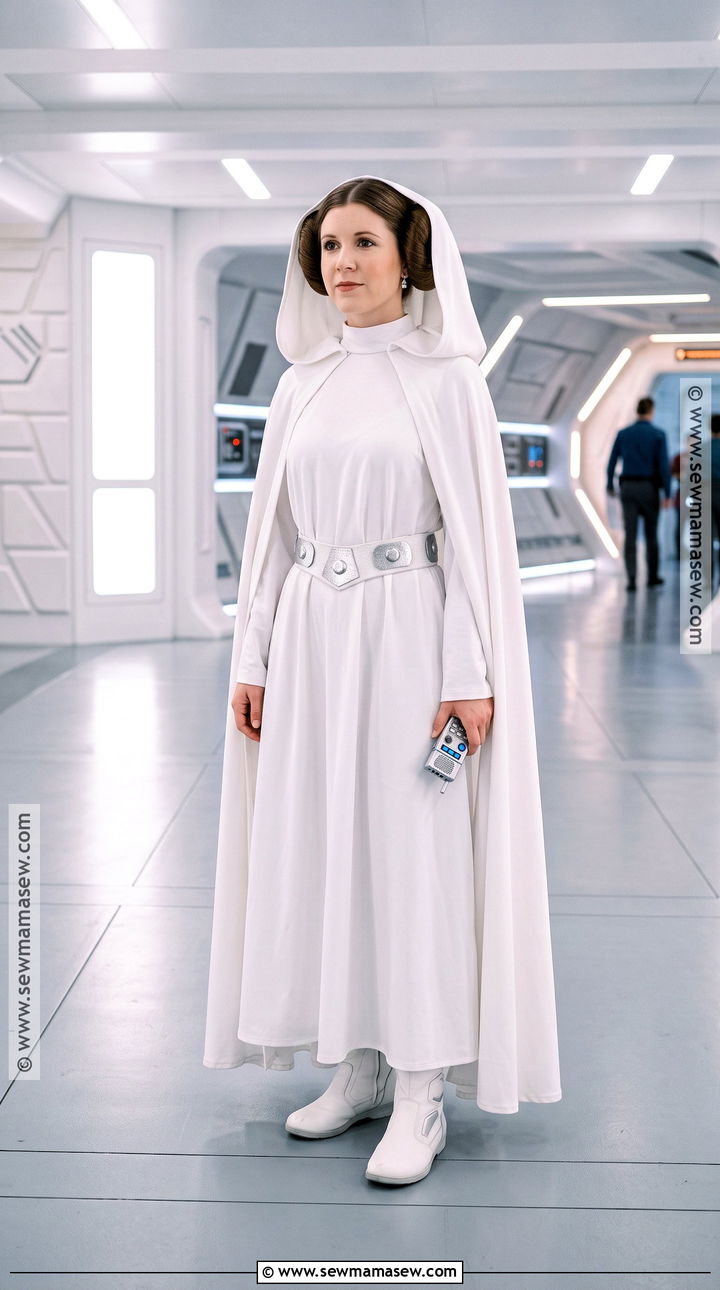 Princess Leia Costume With White Maxi Dress - 30 halloween costumes modest