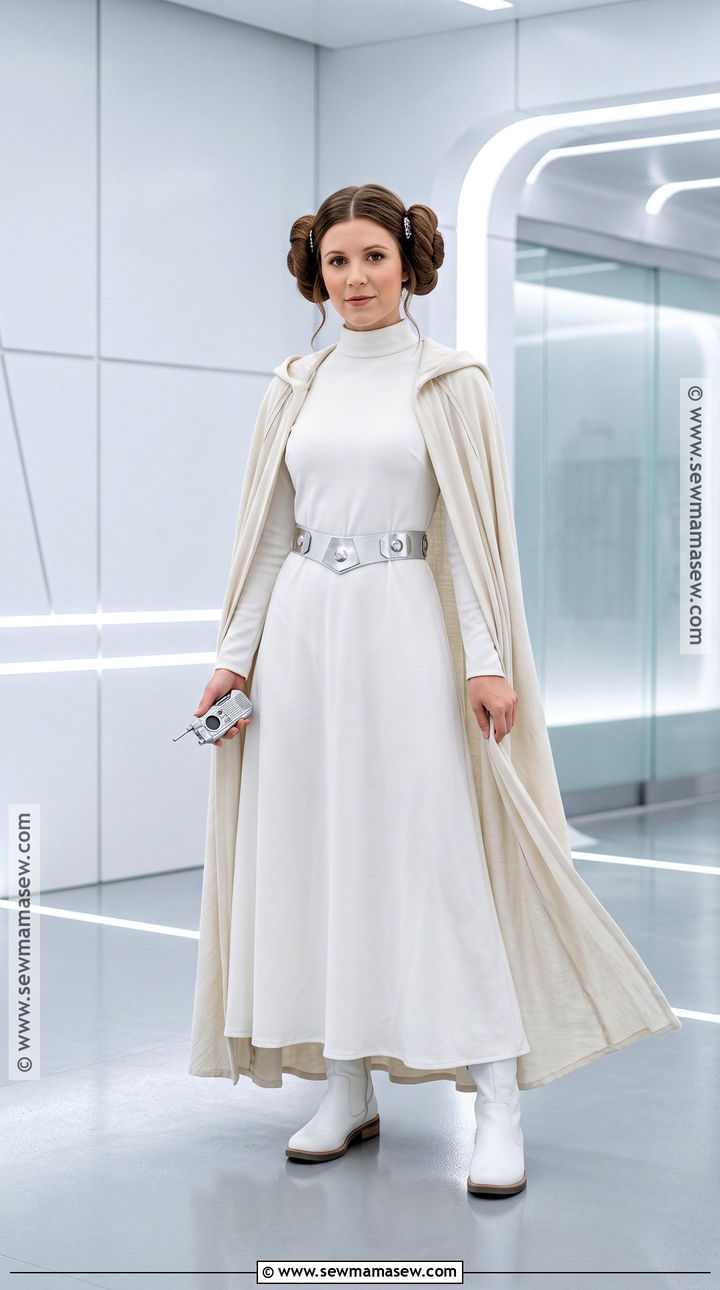 Princess Leia White Dress Costume - 30 Hollywood Characters Costume Ideas