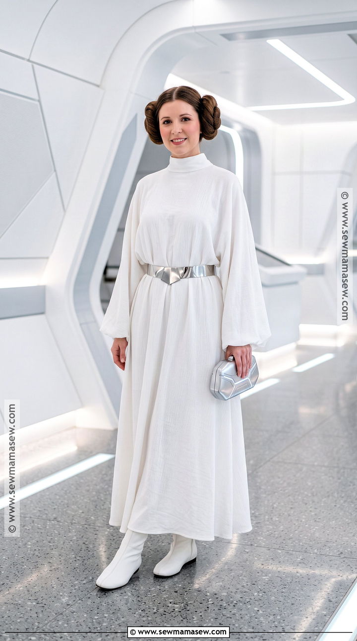 Princess Leia White Dress Costume - 35 brown hair halloween costumes
