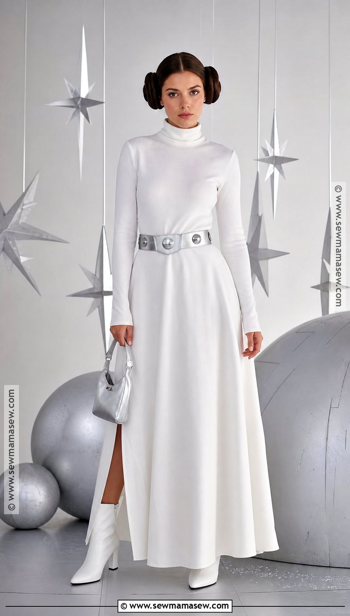 Princess Leia White Dress Costume - 50 brunette halloween costumes ideas