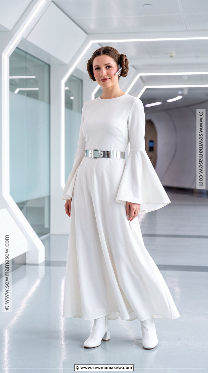 Princess Leia White Gown Costume - 35 Movie Characters Costumes