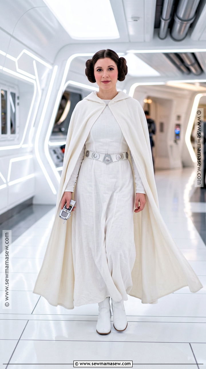 Princess Leia White Gown Movie Costume - 45 movie character costumes