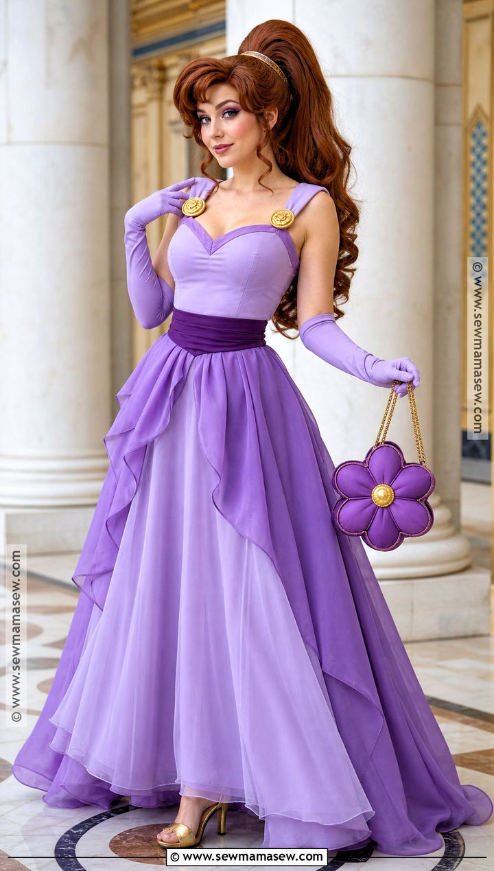 Princess Megara Cosplay With Purple Ball Gown - 35 megara cosplay ideas